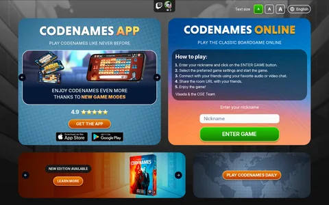 Screenshot of Codenames Online