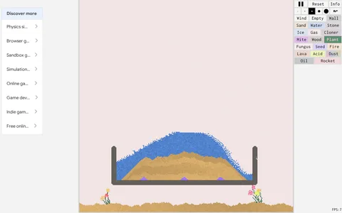 Screenshot of Sandspiel
